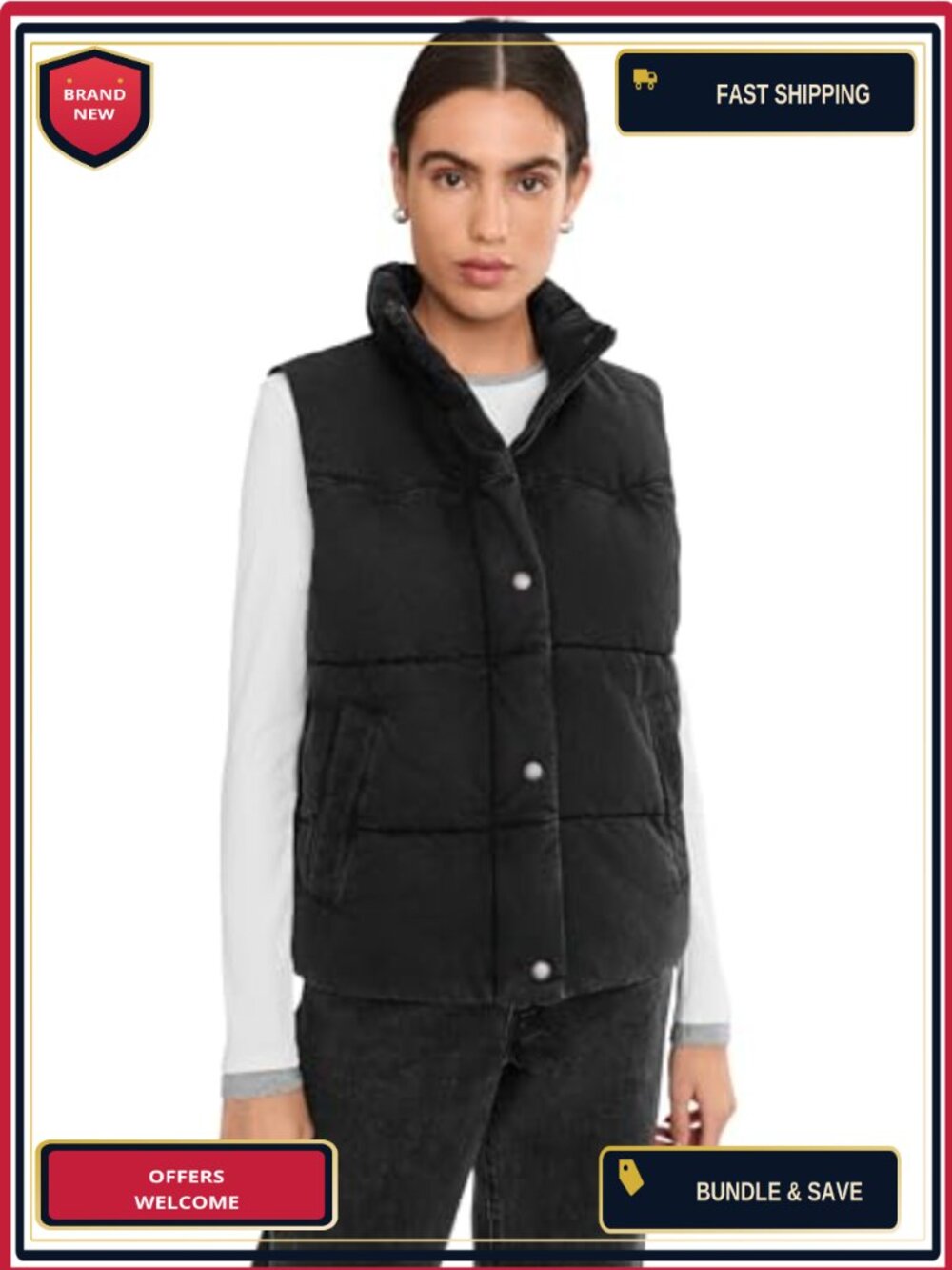 Levi's Women's Lightweight Quilted Nylon Anorak Rain Jacket